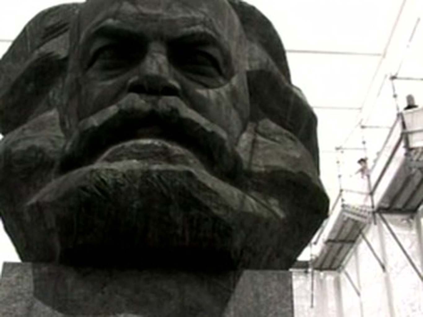 Eine Statue von Karl Marx